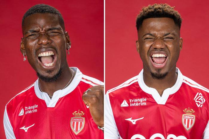 Los nuevos jugadores del Mónaco, Paul Pogba (izq.) y Ansu Fati.