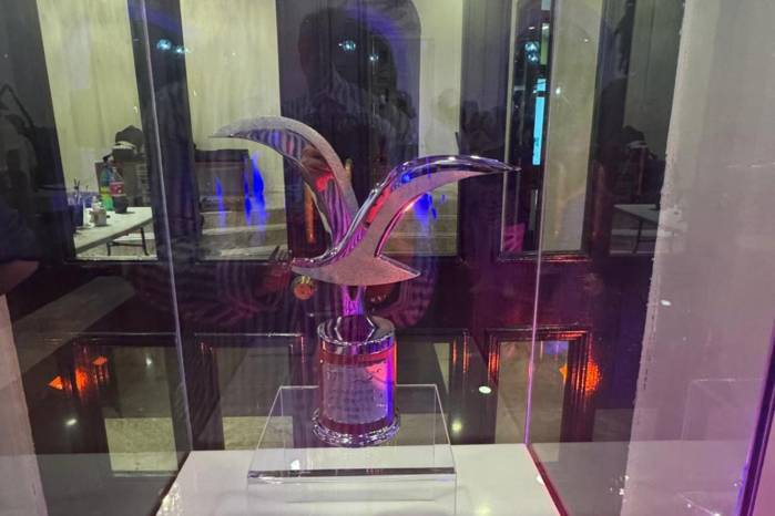 La Gaviota de Plata, exhibida en el lobby del Museo del Canal Interoceánico.