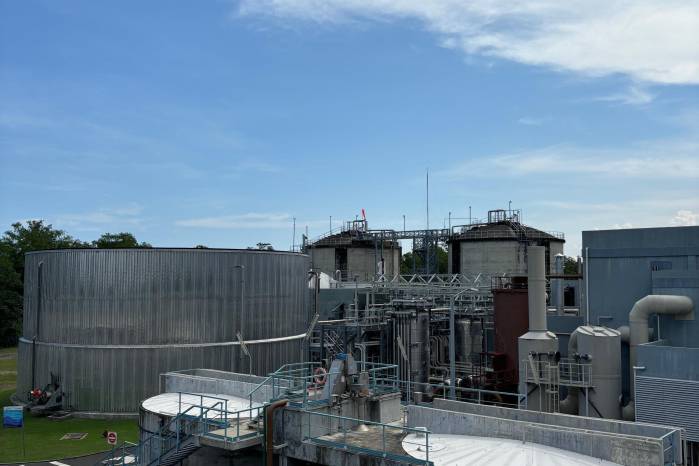 Planta de tratamiento de aguas residuales.