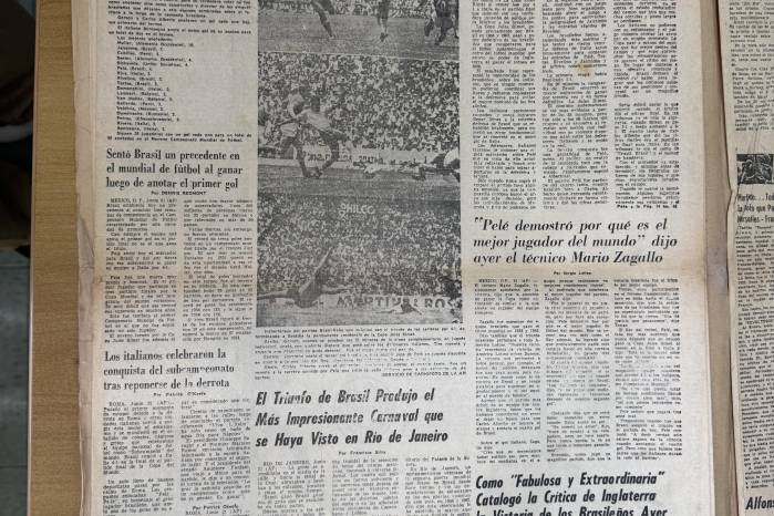 La Estrella de Panamá en su edición del lunes 22 de junio de 1970, el triunfo brasileño tanto en la portada como en las páginas interiores.