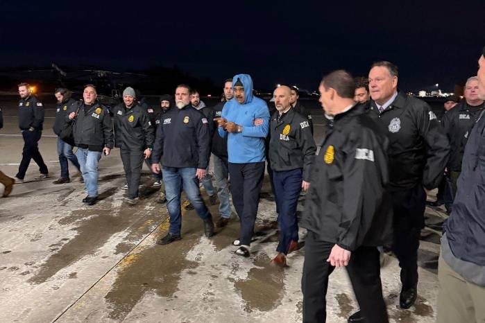 Llegada de Nicolás Maduro al Metropolitan Detention Center (MDC) de Brooklyn.