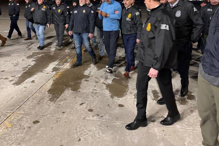 Llegada de Nicolás Maduro al Metropolitan Detention Center (MDC) de Brooklyn.