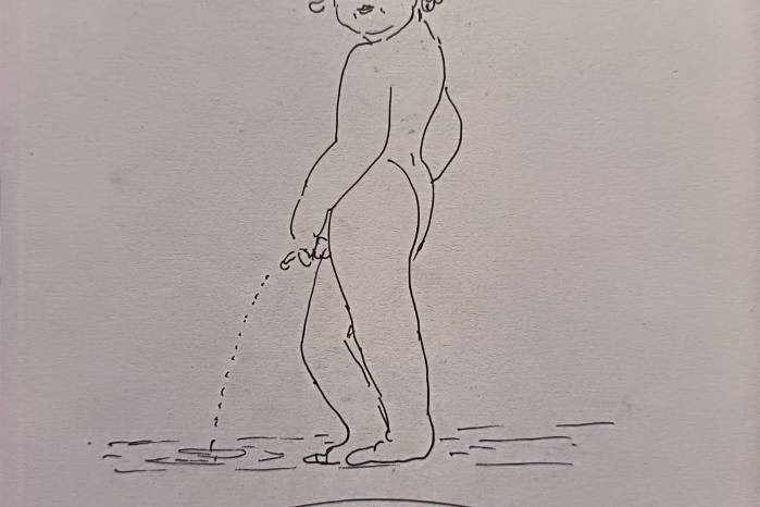 Una imagen en el fondo de los recuerdos que nos retrata, un niño orinando en una playa dentro del mar, su padre que mira la escena y para salir del bochorno dice en voz alta: “todo hace... y todo sirve”.