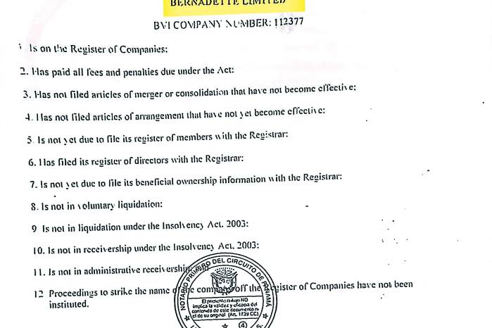 Documentación aportada por la defensa legal del alcalde Mizrachi a la Antai.