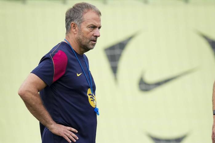 El técnico alemán del FC Barcelona, Hansi Flick.