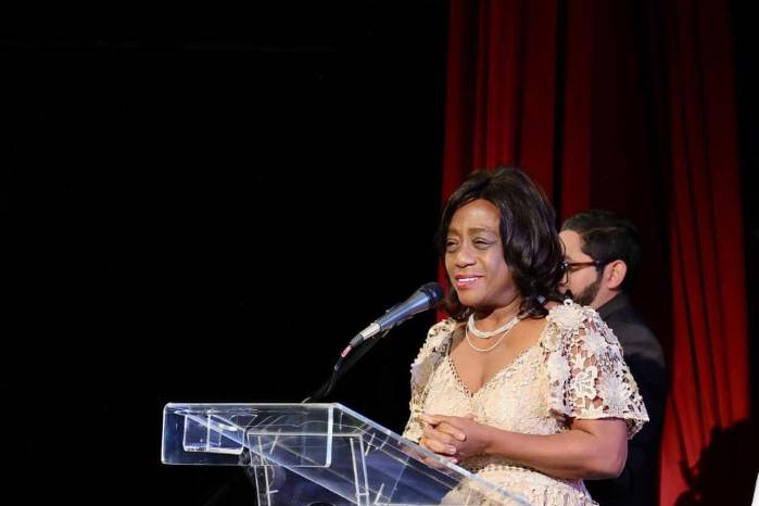 Lucy Molinar, ministra de Educación, durante la inauguración de la Feria Internacional del Libro 2025.