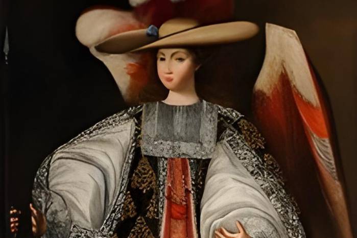 Angel San Miguel Arcabucero, de la exposición de Pintura Cuzqueña en El Museo de América de Madrid.