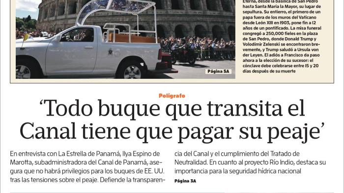 Portada del impreso del 27 de abril de 2025