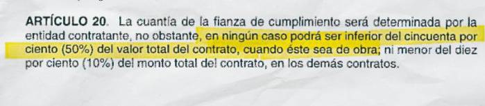 Contraloría refrenda obra del MOP con fianza menor a la normativa