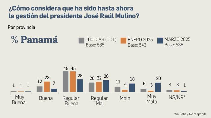 Encuesta | El 67% de la población considera mala la gestión del presidente Mulino