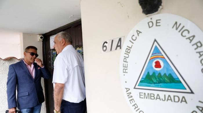 Fachada de la sede de la Embajada de Nicaragua en Panamá.