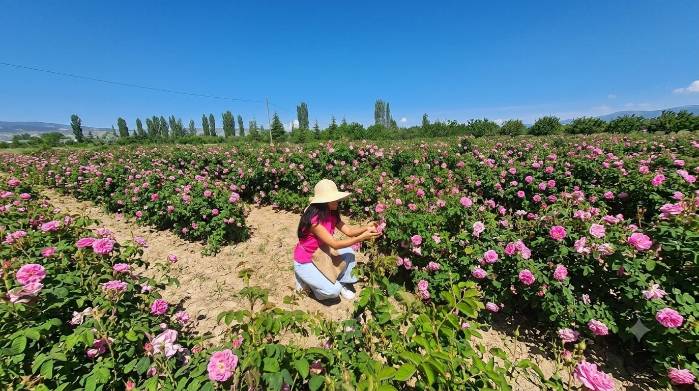 Coseché rosas damascenas, consideradas las más potentes y costosas por sus propiedades hidratantes y regenerativas.