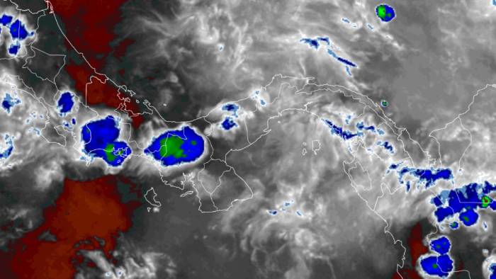Imagen satelital del Instituto de Meteorología e Hidrología de Panamá.