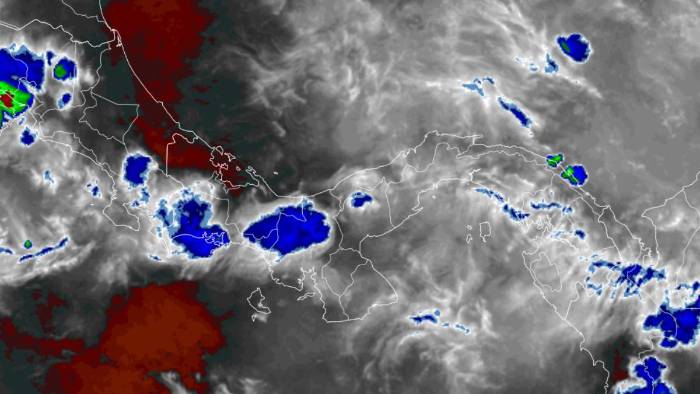 Imagen satelital del Instituto de Meteorología e Hidrología de Panamá.