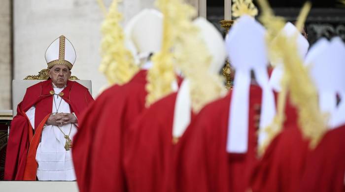 El Papa Francisco celebra la Santa Misa del Domingo de Ramos en la Plaza de San Pedro, Ciudad del Vaticano.
