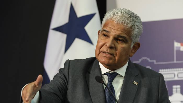 El presidente José Raúl Mulino en su conferencia semanal.