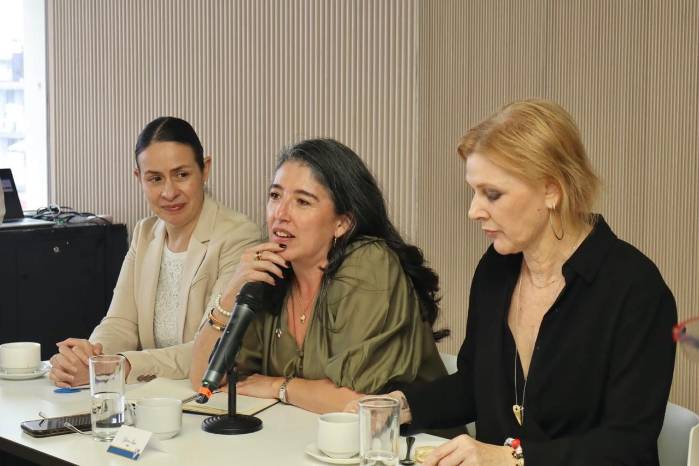 La sesión estuvo encabezada por María Eugenia de la Peña, especialista líder de Agua y Saneamiento del BID en Panamá, junto a Gloria Lugo, representante país del Grupo BID.