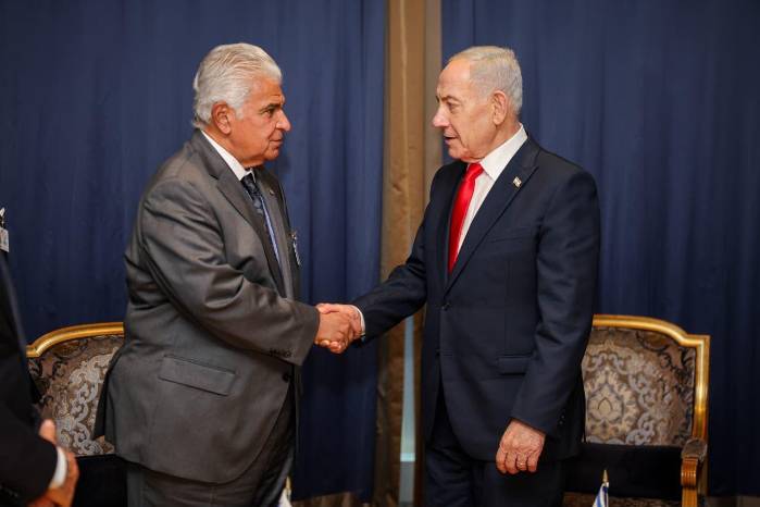 El presidente de Panamá, José Raúl Mulino, y el primer ministro de Israel, Benjamín Netanyahu.