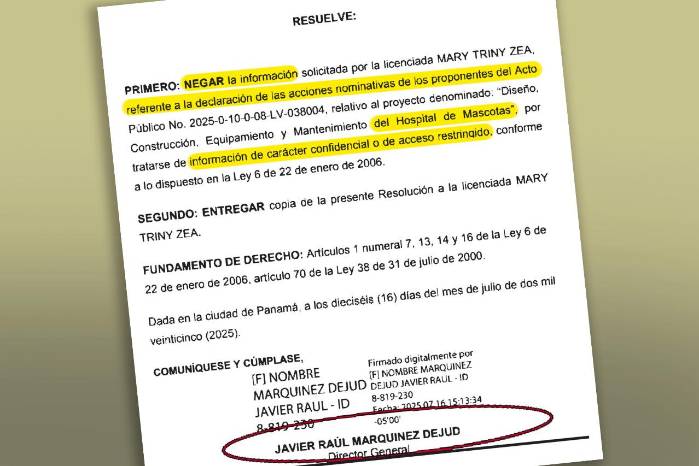 Al solicitar esa misma información de los beneficiarios finales de un proyecto de gobierno, la misma fue negada por la Dgcp por considerarse ‘confidencial’.