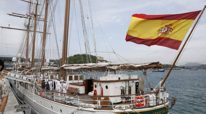 El buque escuela Juan Sebastián Elcano se encuentra por estos días en la Terminal de Cruceros de Amador.