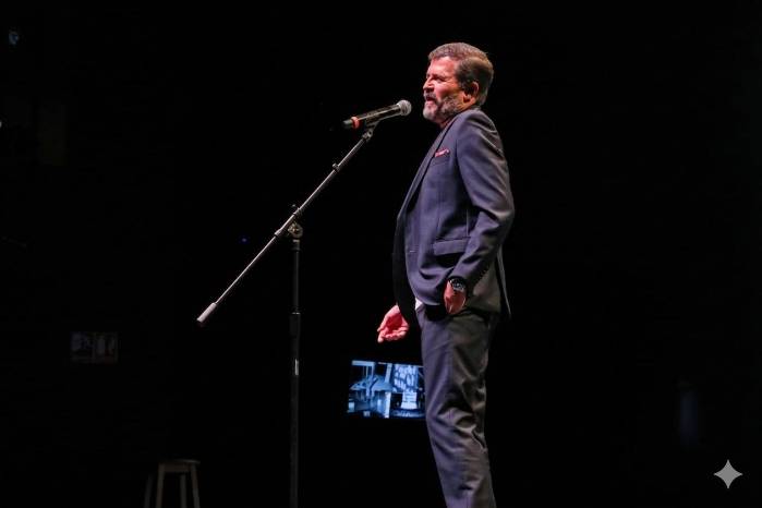 Julio César Herrera brinda su monólogo ‘El de Betty’.