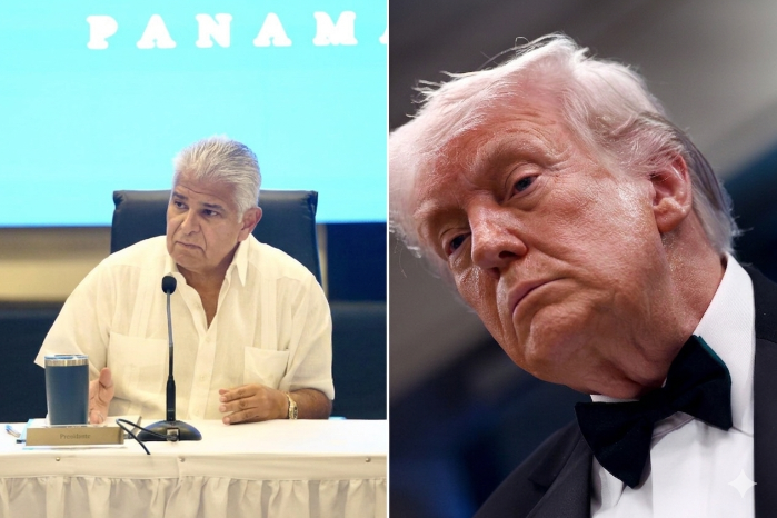 El presidente panameño, José Raúl Mulino, y el presidente estadounidense, Donald Trump