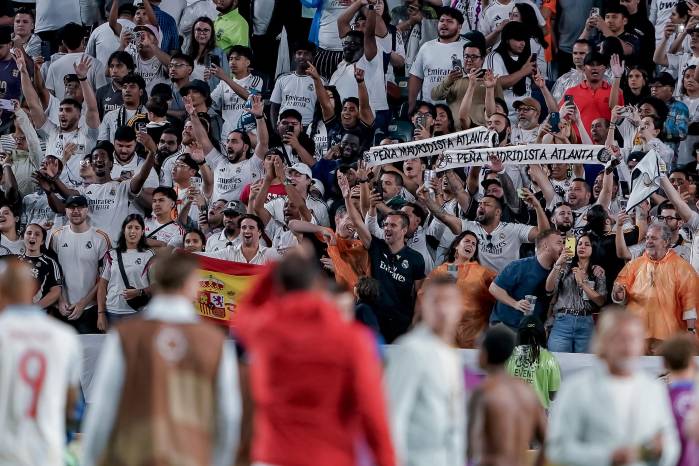 Aficionados del Real Madrid en el Lincoln Financial Field, Philadelphia.