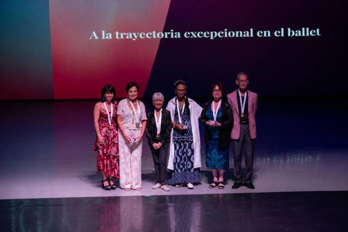 Las personalidades reconocidas en la noche inaugural del Panama Ballet Fest.