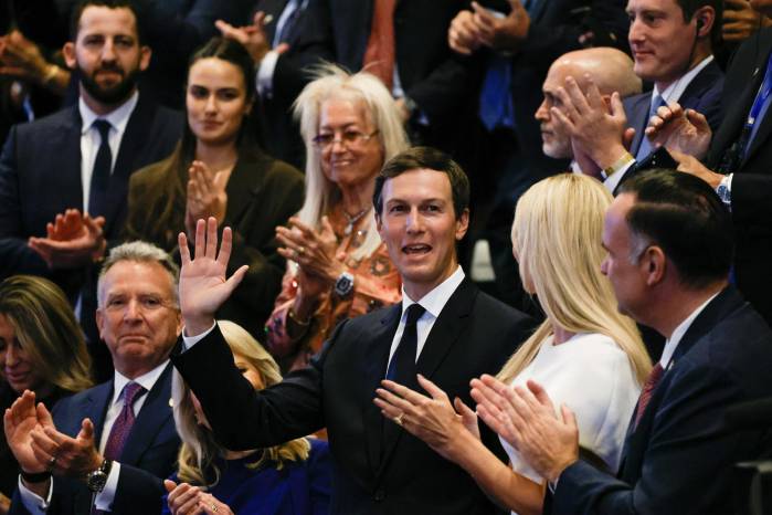 Jared Kushner, yerno de Trump y otro de los negociadores del acuerdo junto con Steve Witkoff.