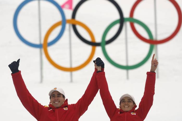 Los medallistas de España Oriol Cardona Coll (izq.) y Ana Alonso Rodríguez.