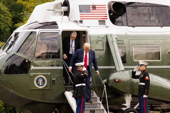 El presidente de Estados Unidos, Donald Trump, y el primer ministro de Reino Unido, Keir Starmer