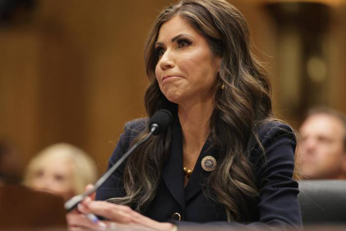 Fotografía de archivo de la secretaria de Seguridad Nacional de Estados Unidos, Kristi Noem, en Washington, D. C.