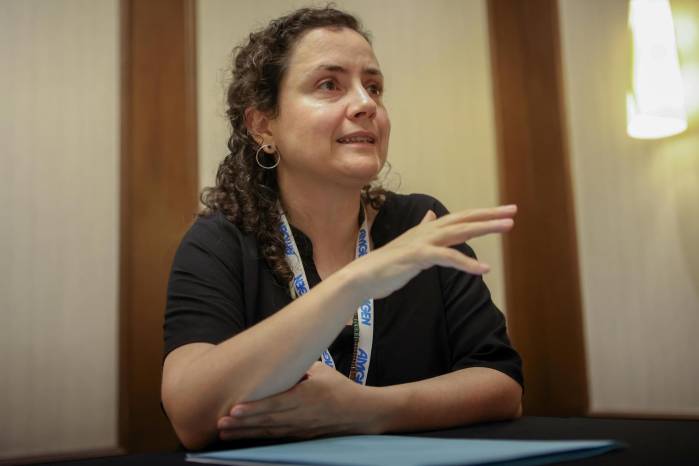 La hematóloga, Roberta Demichelis, durante la decimosegunda edición de la Cumbre de Excelencia Médica Amgen 2025.