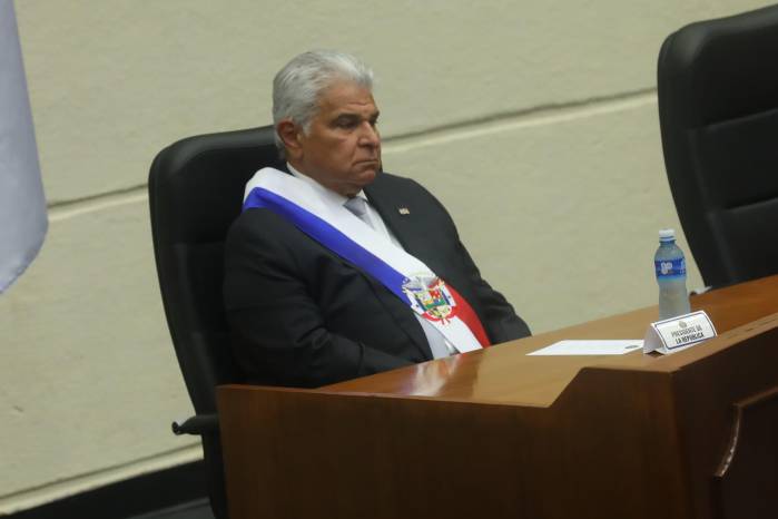 El presidente de la República, José Raúl Mulino, este viernes 2 de enero de 2026, durante la instalación de la nuevo periodo de la Asamblea Nacional.