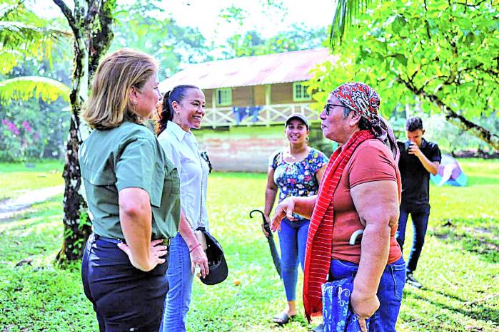 La delegación estuvo conformada por el ministro de Desarrollo Agropecuario, Roberto Linares; la ministra de Gobierno, Dinoska Montalvo; la viceministra de la Presidencia, Virna Luque; y el viceministro de Vivienda, Fernando Méndez.