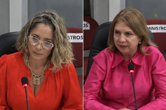 Gloria de León, administradora de la ATP, y Dinoska Montalvo, ministra de Gobierno, sustentaron sus presupuestos para 2027 ante la Asamblea Nacional.