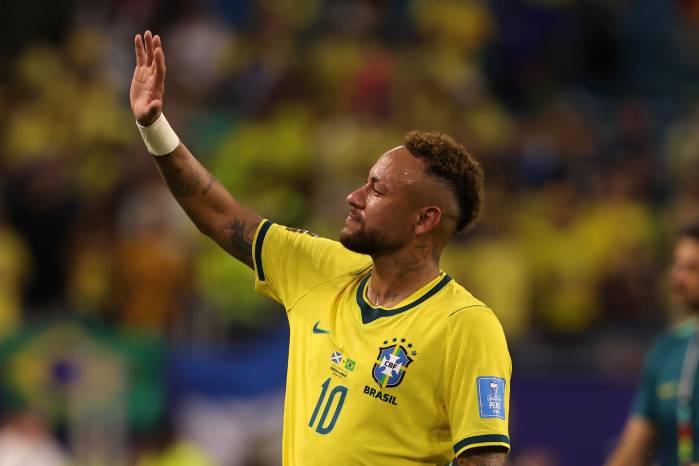 El jugador brasileño Neymar Jr. durante un partido del Mundial 2026.