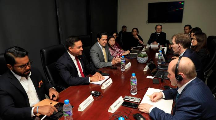 Reunión entre el Gobierno de Panamá y personal técnico del Fondo Monetario Internacional, el pasado 20 de febrero de 2024.
