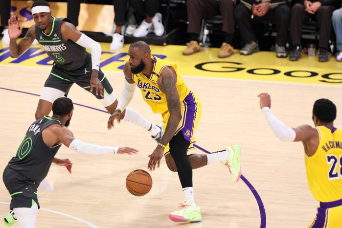 El jugador de Los Ángeles Lakers, LeBron James.