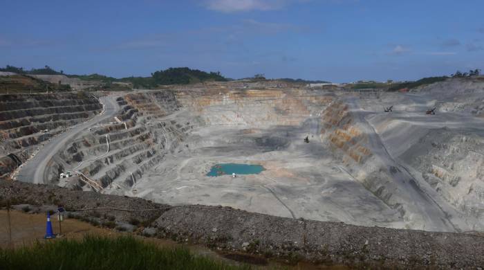 La zona de extracción de minerales llamado Tajo Botija, en las instalaciones de la mina Cobre Panamá, en una fotografía de archivo.