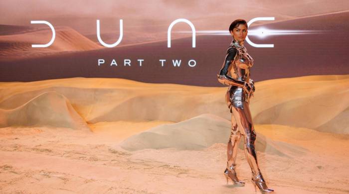La actriz estadounidense Zendaya posa en la premiere mundial de la película Dune: Parte 2 en Leicester Square, Londres.