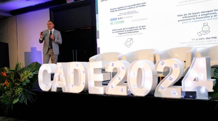 Tomás Bermúdez, del BID, en Cade 2024, donde se refirió al marco fiscal de mediano plazo, un documento que enfatiza en los resultados y propósitos de la política fiscal.