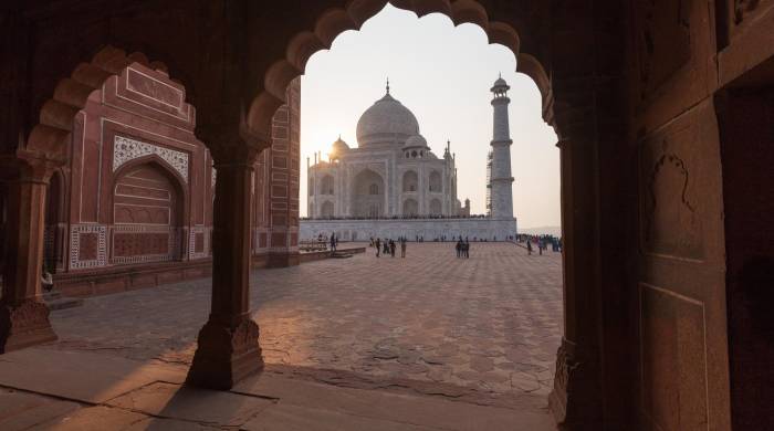 El Taj Mahal fue construido entre 1632 y 1654.
