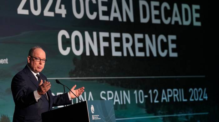 En su ponencia, Alberto de Mónaco sostuvo que la ciencia es el mejor lenguaje común para proteger los océanos.