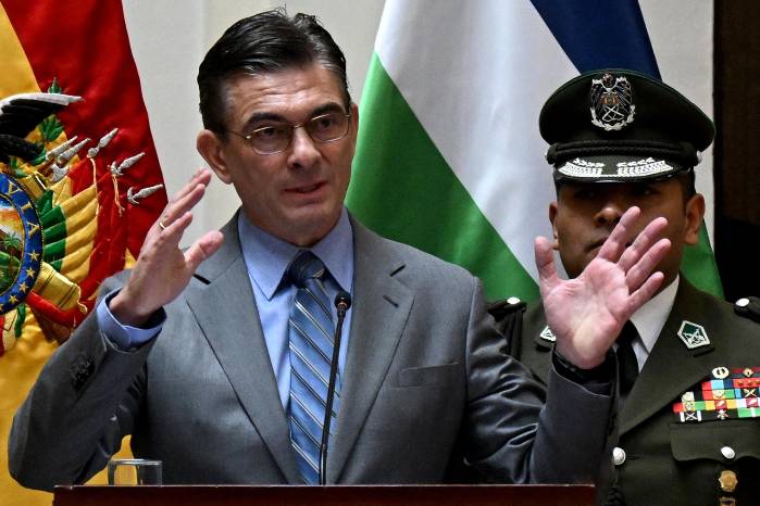 En aquel encuentro también se encontraban presentes los hijos del mandatario boliviano.