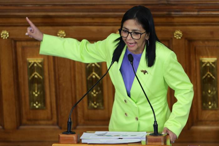 Presidenta encargada de Venezuela, Delcy Rodríguez, en Caracas (Venezuela)