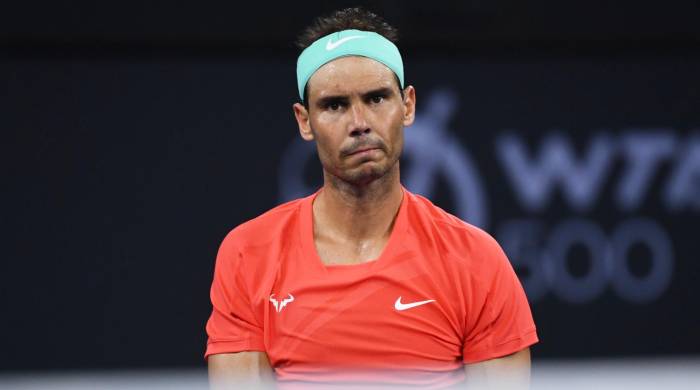 Rafael Nadal, en un momento del partido que perdió contra el australiano Jordan Thompson, en los cuartos de final del torneo de Brisbane.