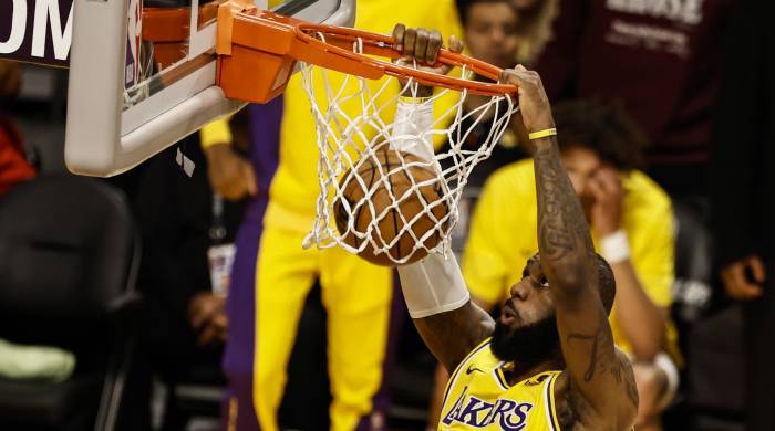 LeBron James de los Ángeles Lakers, en una fotografía de archivo.