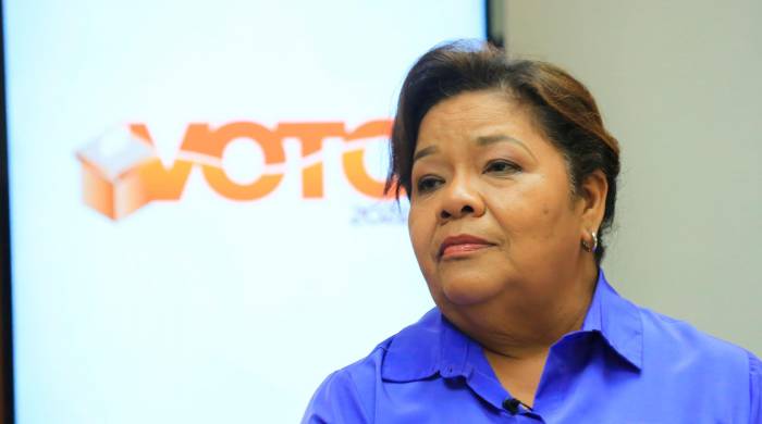 La candidata presidencial por la vía independiente Maribel Gordón