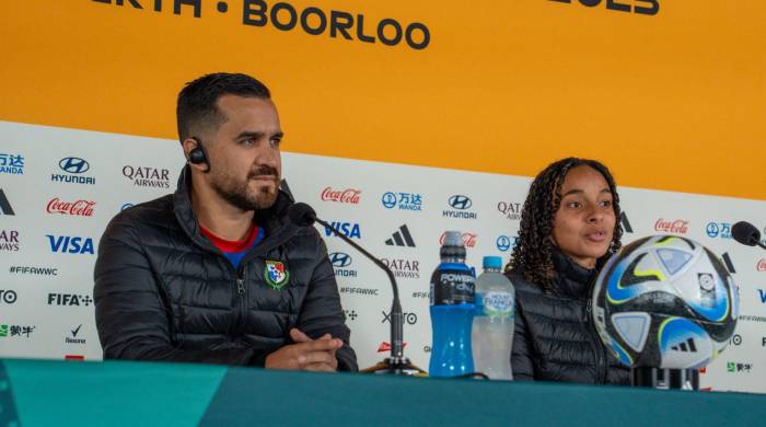 El director técnico, Nacho Quintana durante una conferencia de prensa de la Copa Mundial Femenina de la FIFA 2023 en Australia.